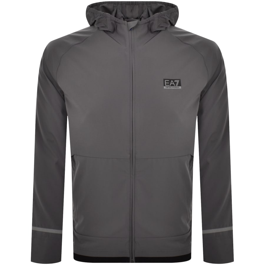 Grey ea7 coat shop